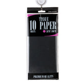 Tissue Paper (20"*26"/51*66CM) 10 Sheets Black pack showing premium quality.